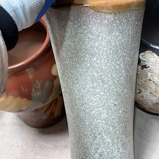 紫砂花盆口18高度46鎏金色