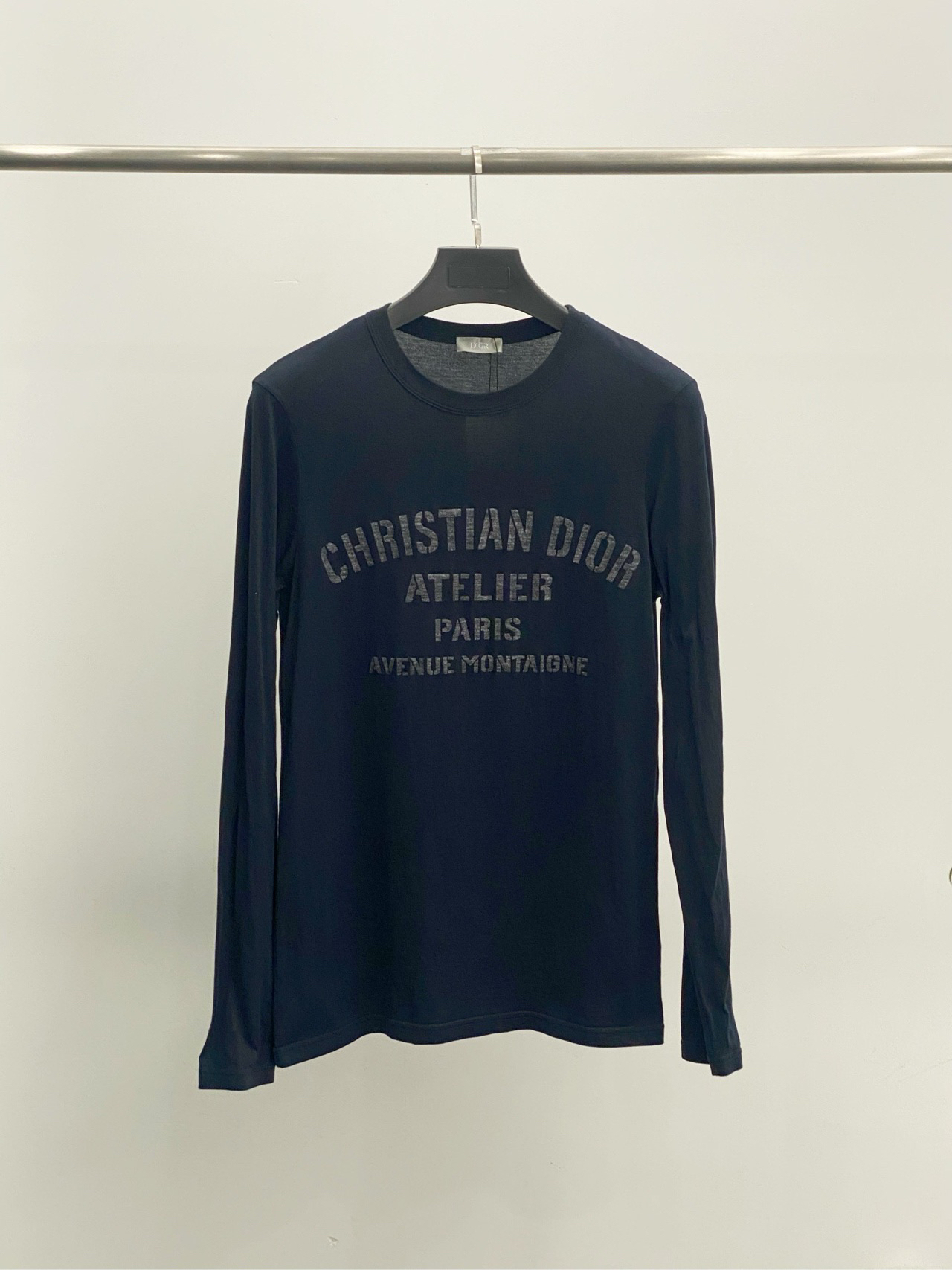 99新 DIOR/迪奥 sm12163206 黑色标语logo卫衣 s码 