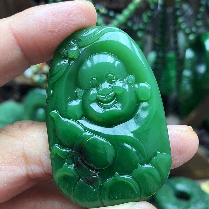 和田玉（碧玉）未镶嵌颈饰小*