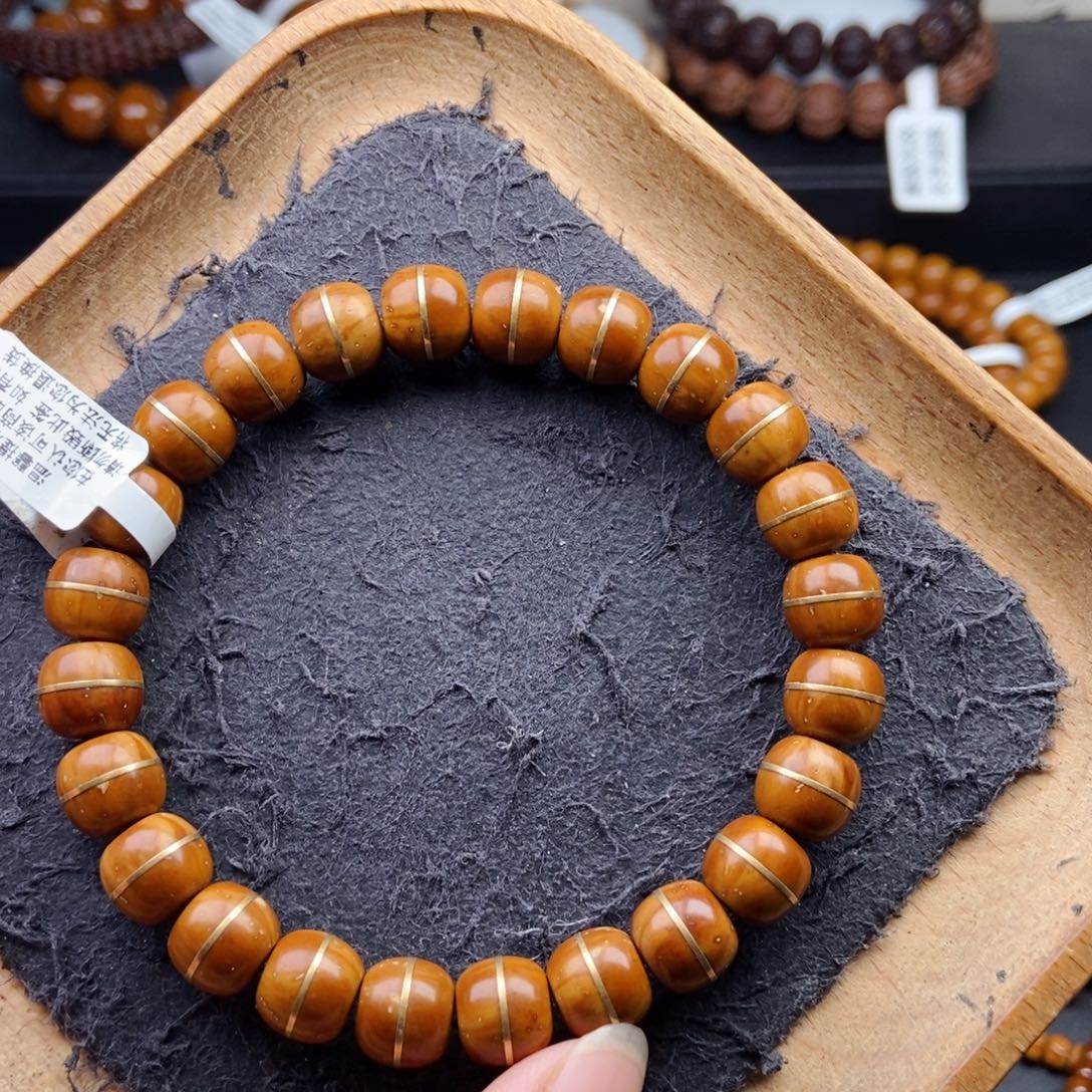 手串紫金鼠10mm纯肉黄金甲