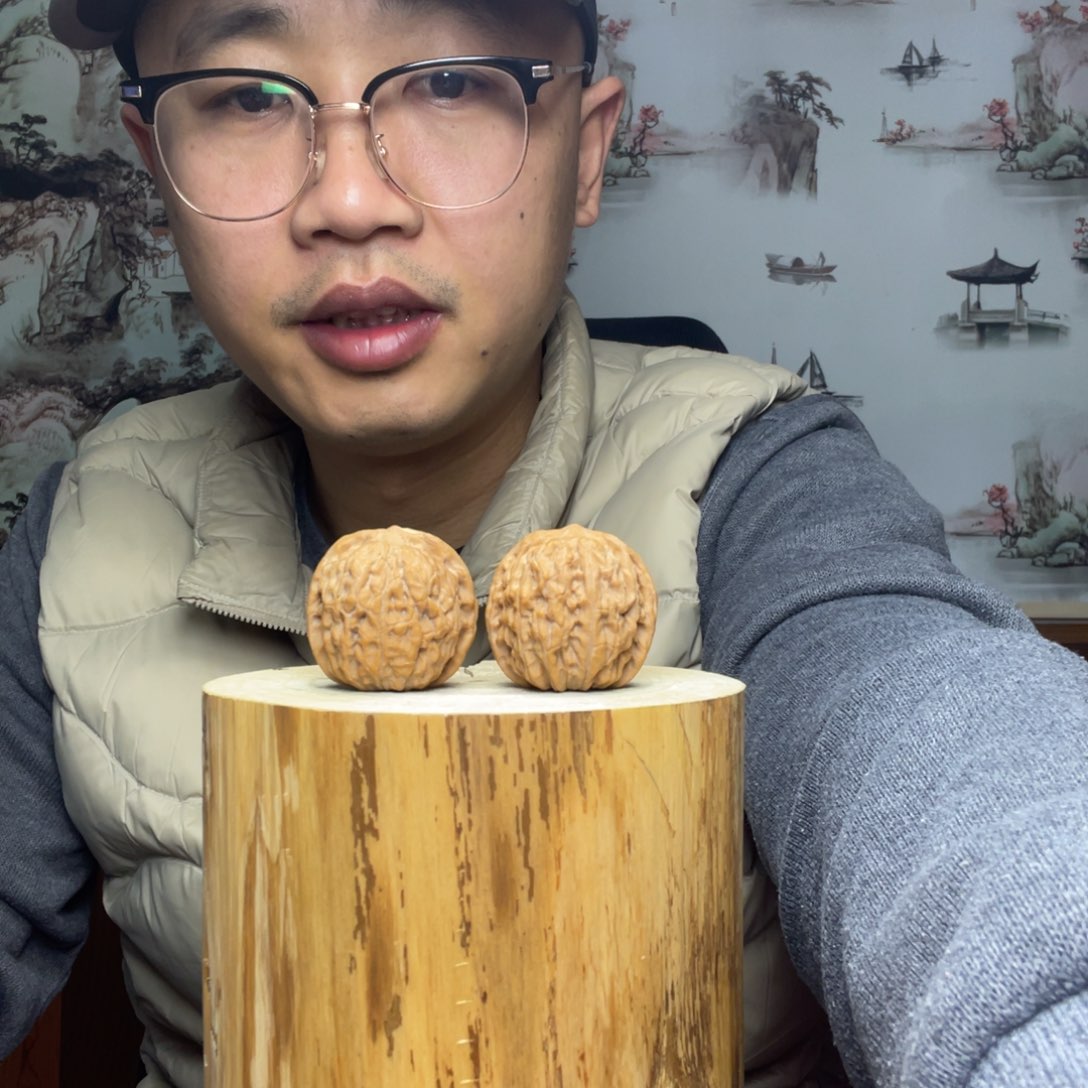 把件文玩核桃石子磨 