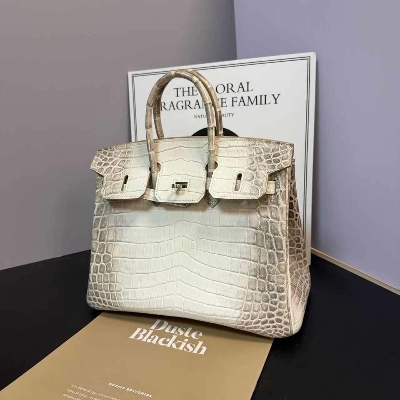 蛇年礼盒高定轻奢BK35CM三张鳄鱼皮喜马拉雅气质单肩斜挎手提包