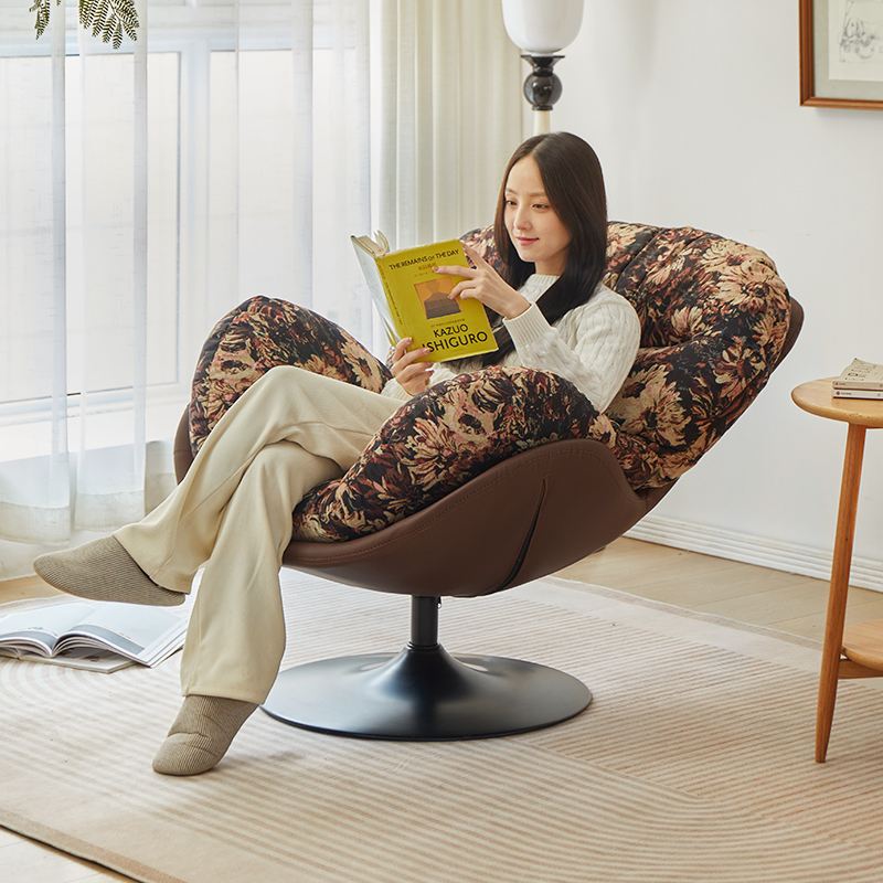单人沙发椅客厅设计师转椅休闲椅家用阳台蛋壳椅懒人沙发可睡可躺