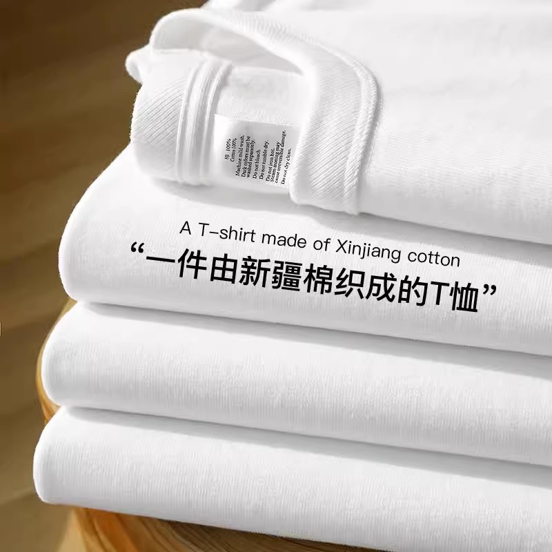 小鸟2025精梳纯棉短袖T恤男士夏季新款休闲潮牌宽松