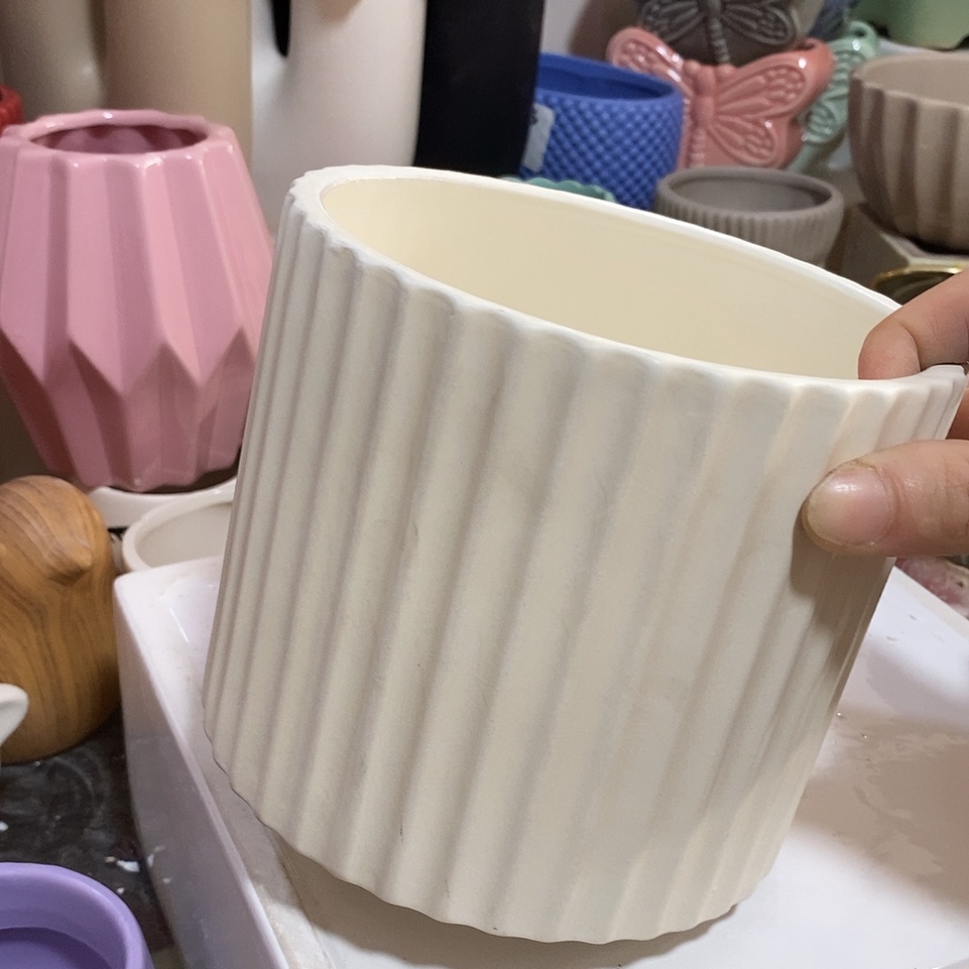 陶杯子陶盆有孔 瑕疵介意勿拍