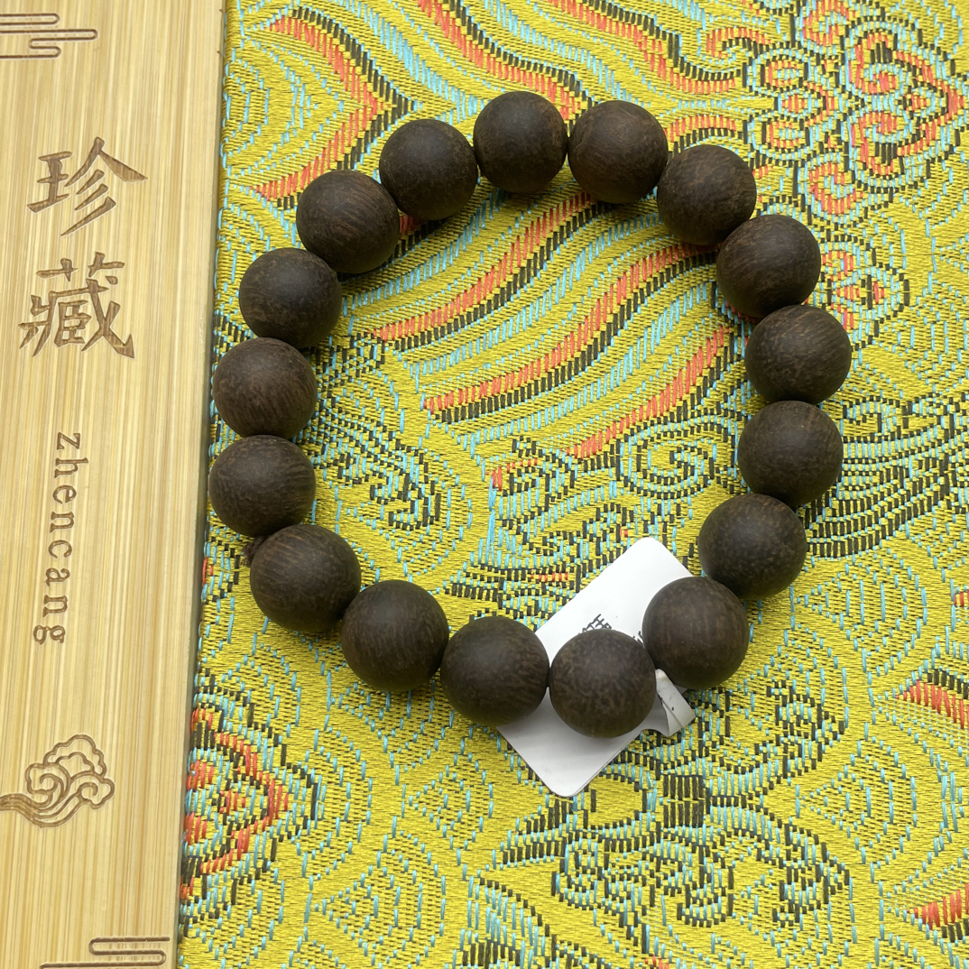 增香沉香木【渝木文玩】12mm手串A003