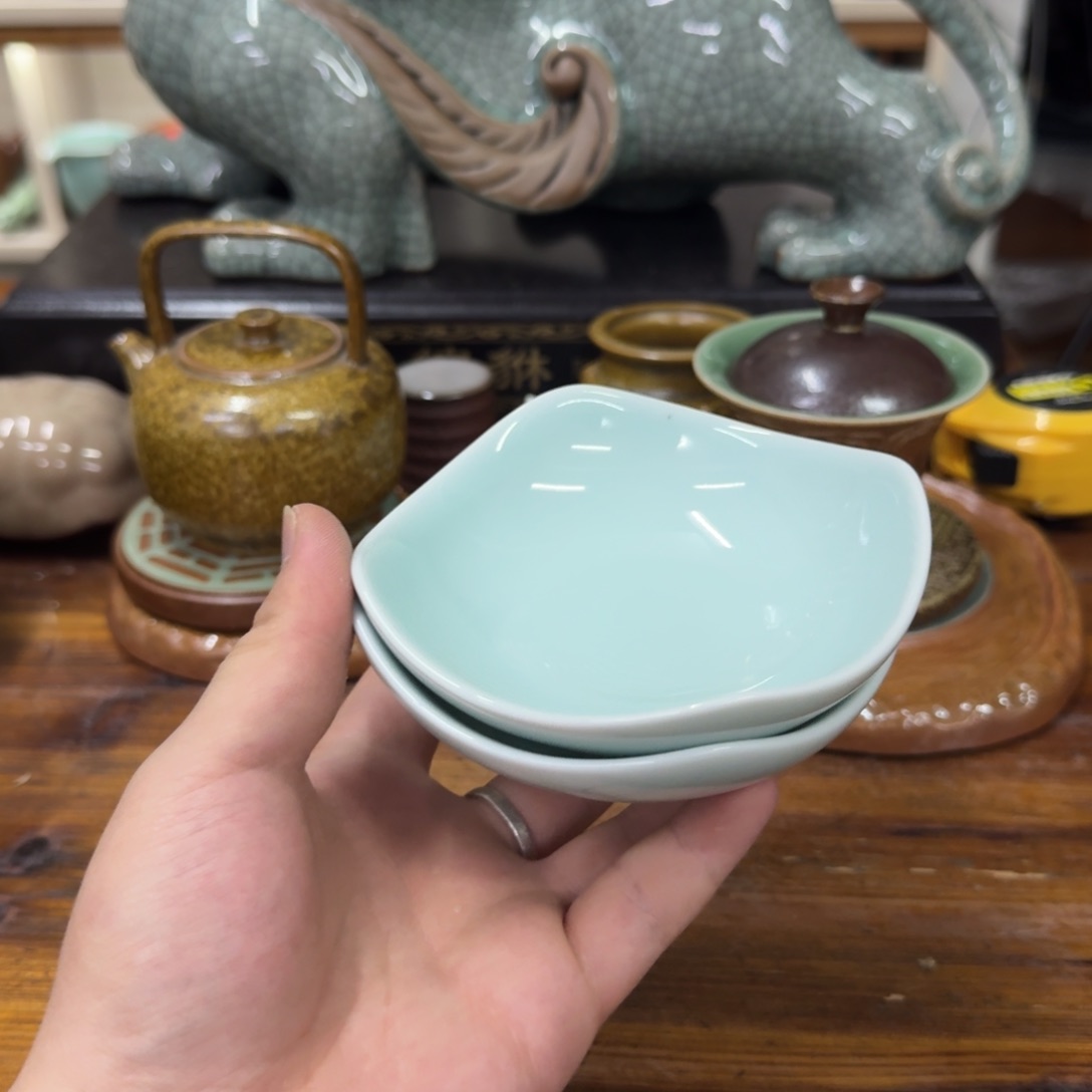 龙泉青瓷茶具微瑕5623