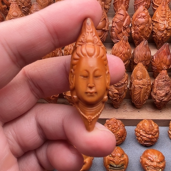 橄榄核吊坠18观音