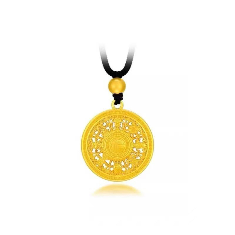 手工倒膜通体一色罗盘项链创意摆件