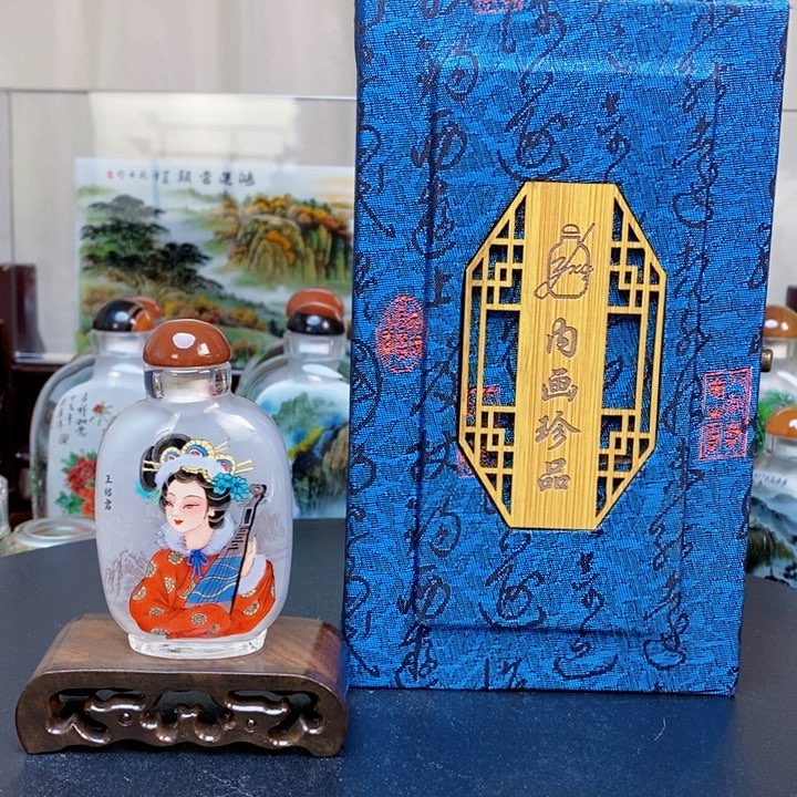 内画非遗纯手绘珍藏桌摆馈增文玩摆台