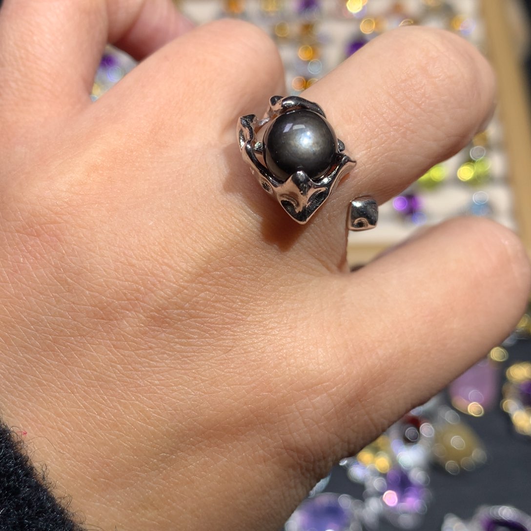 【闪购商品】水晶戒指银S925镶嵌戒指