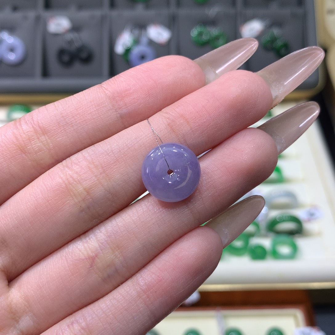 翡翠戒指未镶嵌平安扣