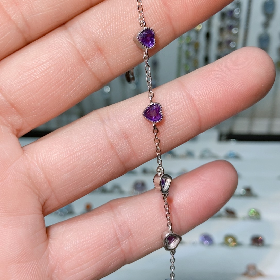 绿水晶戒指银S925镶嵌