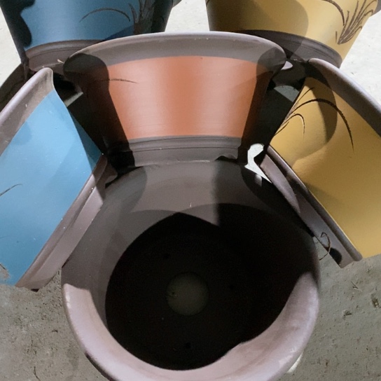 紫砂花盆100-6。25.2-12