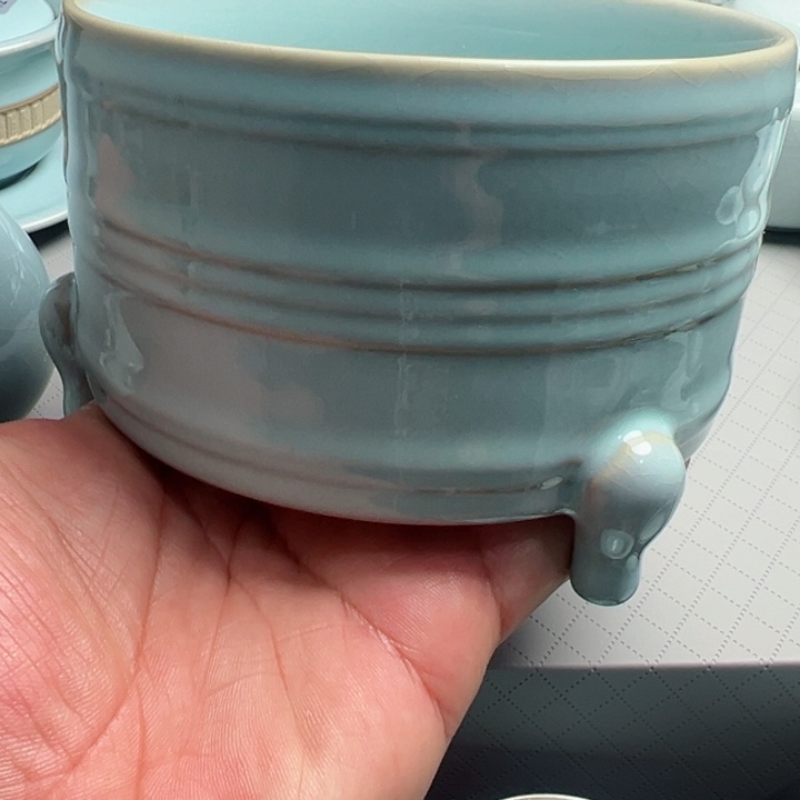 杯游*游天青色旋纹尊