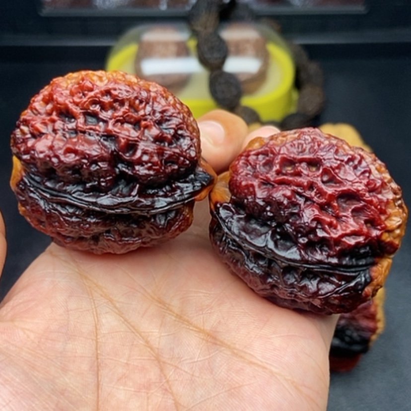 【闪购商品】文玩核桃把件44尺七彩龙脊妖蟾61克