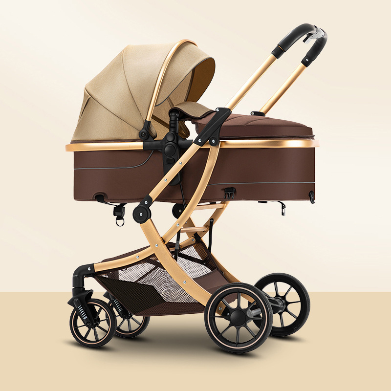 轻便可坐可躺高景观减震婴儿推车双向折叠新生宝宝童车