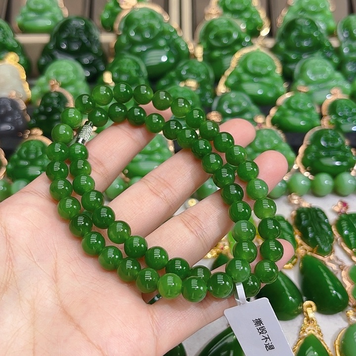 和田玉（碧玉）项链未镶嵌卡八项链