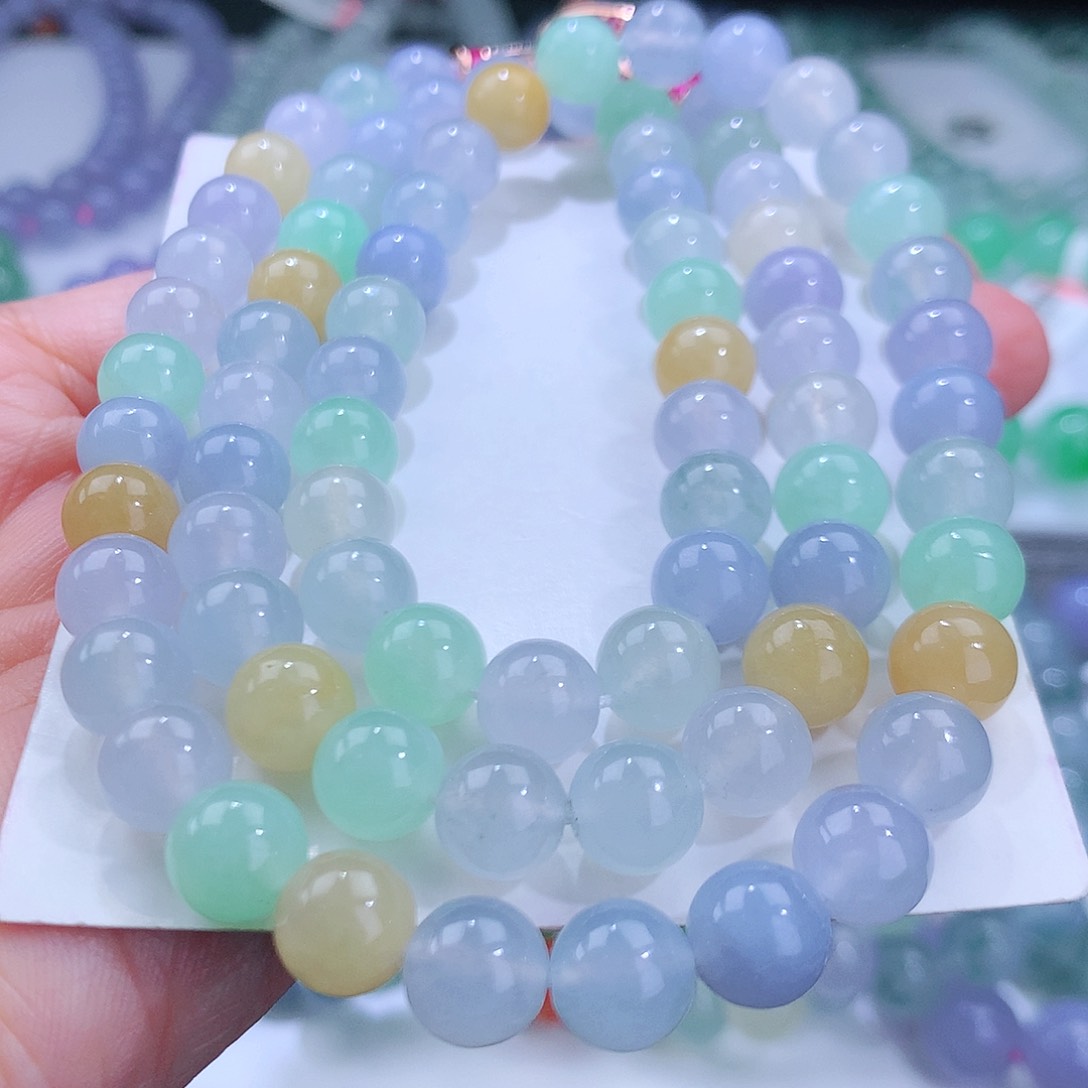 翡翠手链未镶嵌卡8mm