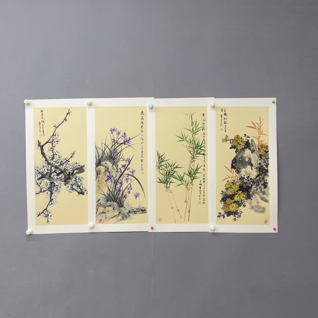 国画艺术家真人手绘