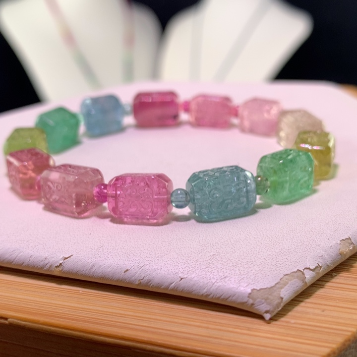 双色碧玺手链未镶嵌