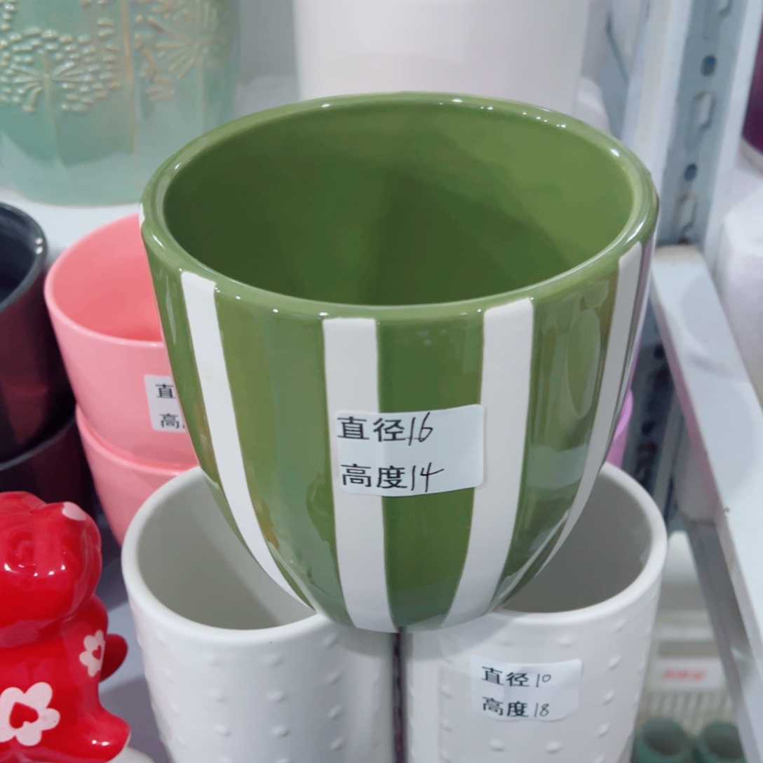 有孔，陶瓷花盆满10米包邮发货