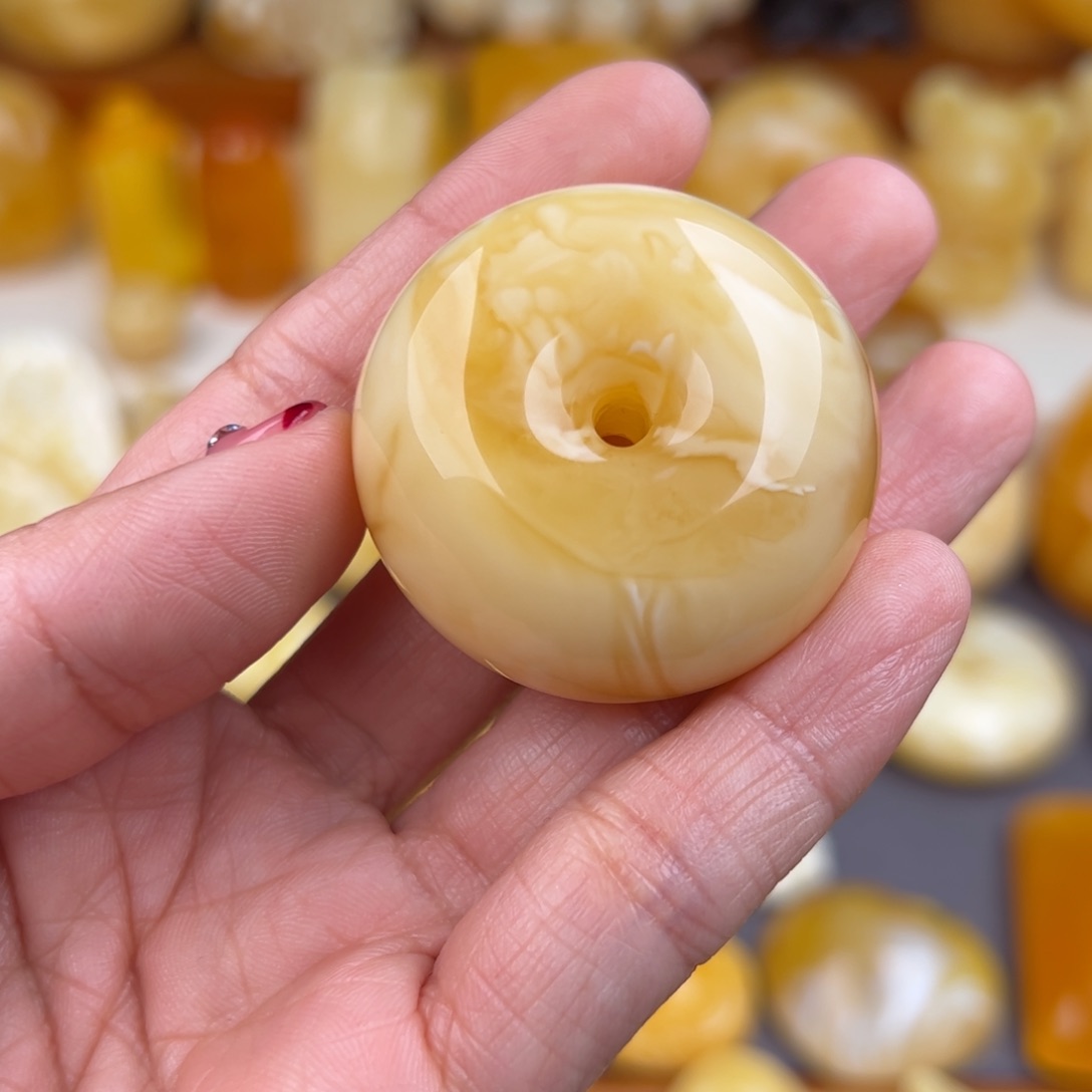 琥珀裸石未镶嵌纯天然琥珀蜜蜡无优化