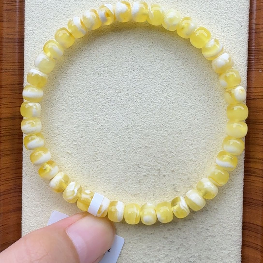 琥珀手链未镶嵌6mm蜜蜡