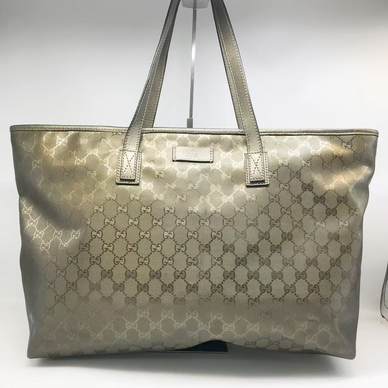95新 GUCCI/古驰 洋诚二手 古驰金色托特包