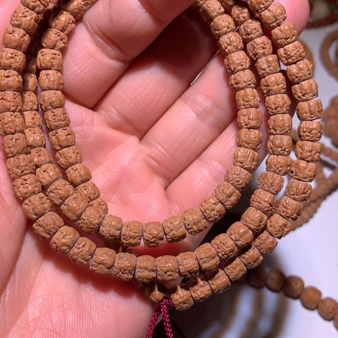 金刚菩提手串反**线龙切佛手6.5+