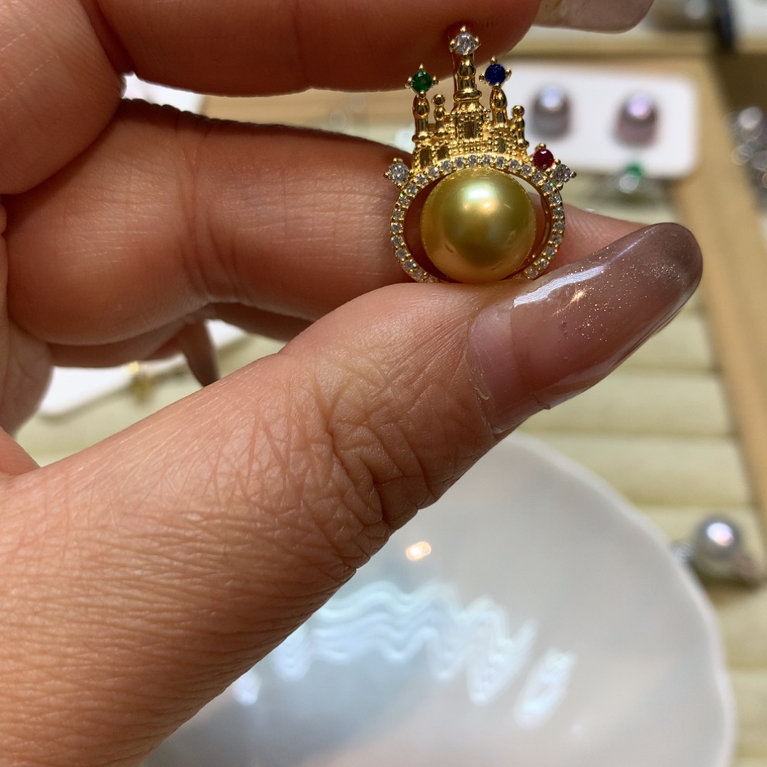 海水珍珠颈饰银S925镶嵌