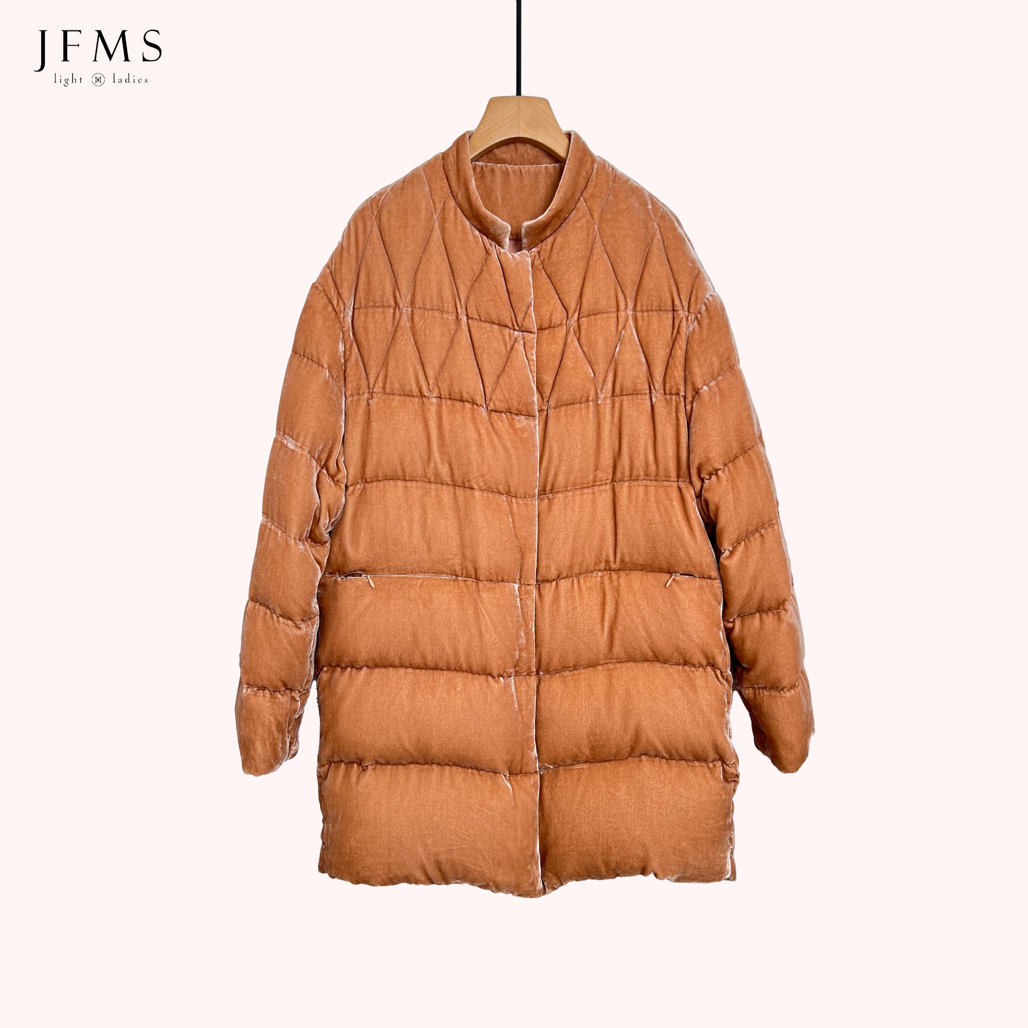 100桑蚕丝丝绒】95白鹅绒羽绒服新款中长款加厚外套时尚简约Y566-1