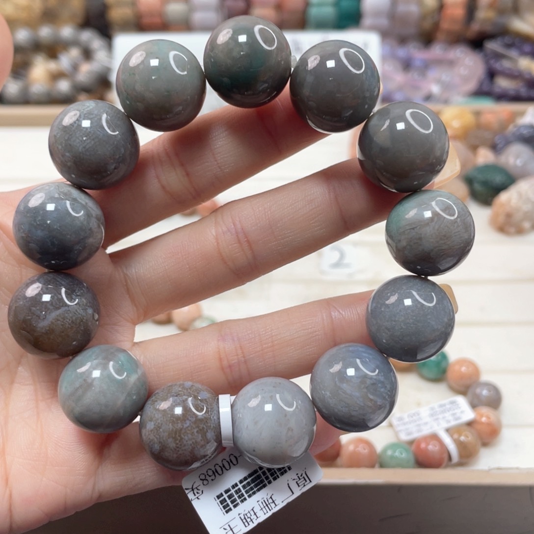 未镶嵌手链硅化玉羽***铺444