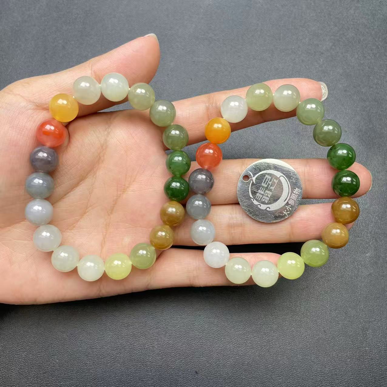 翡昱-SH20-50684-和田玉手串/约9+/约20颗/-多样性发其一