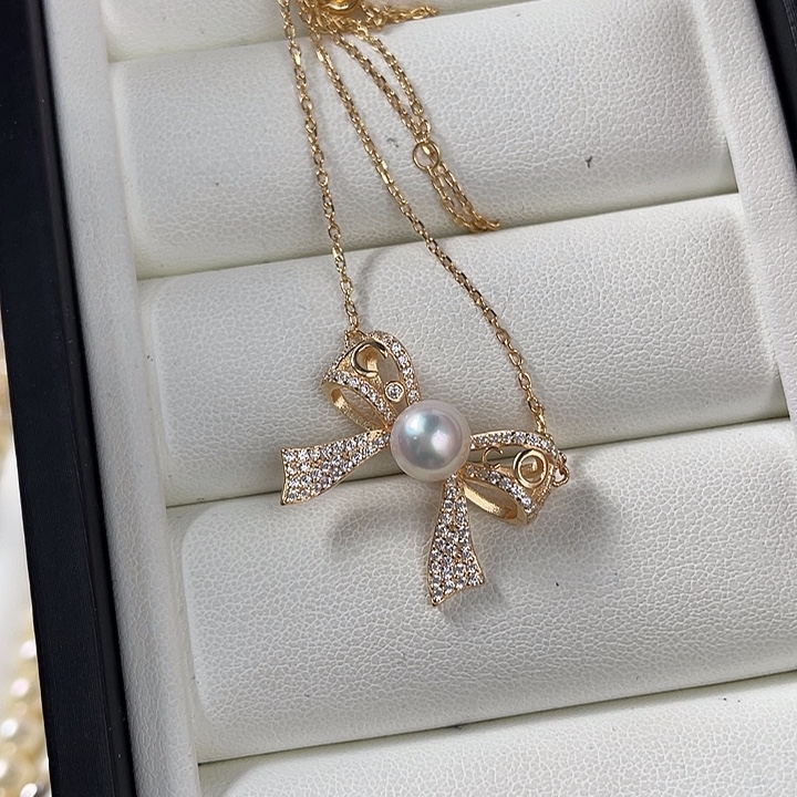 银S925镶嵌海水珍珠颈饰