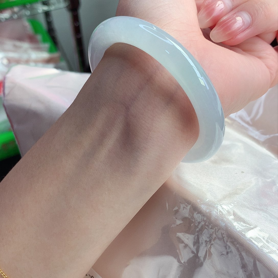 翡翠手镯未镶嵌天然A货翡翠53/54