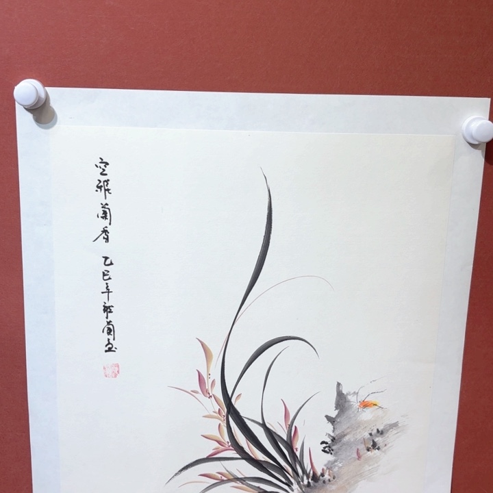 国画听兰老师花鸟