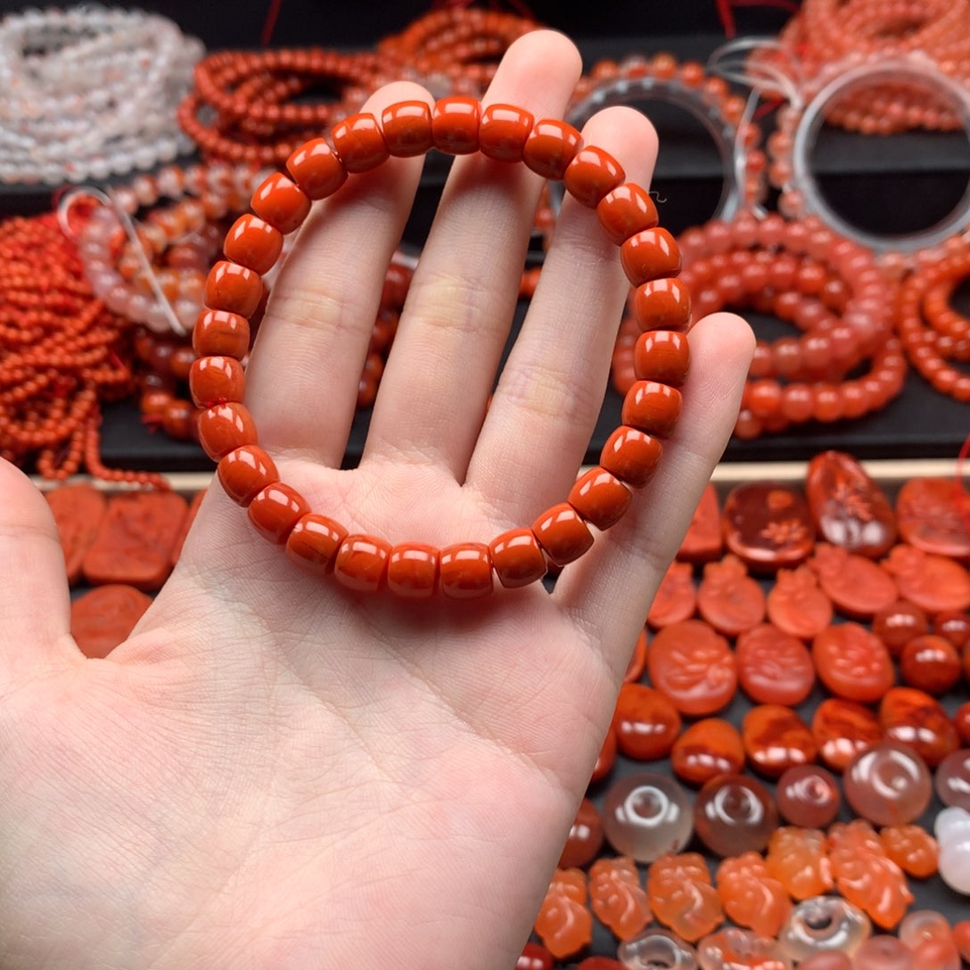 南红玛瑙合金手链手串