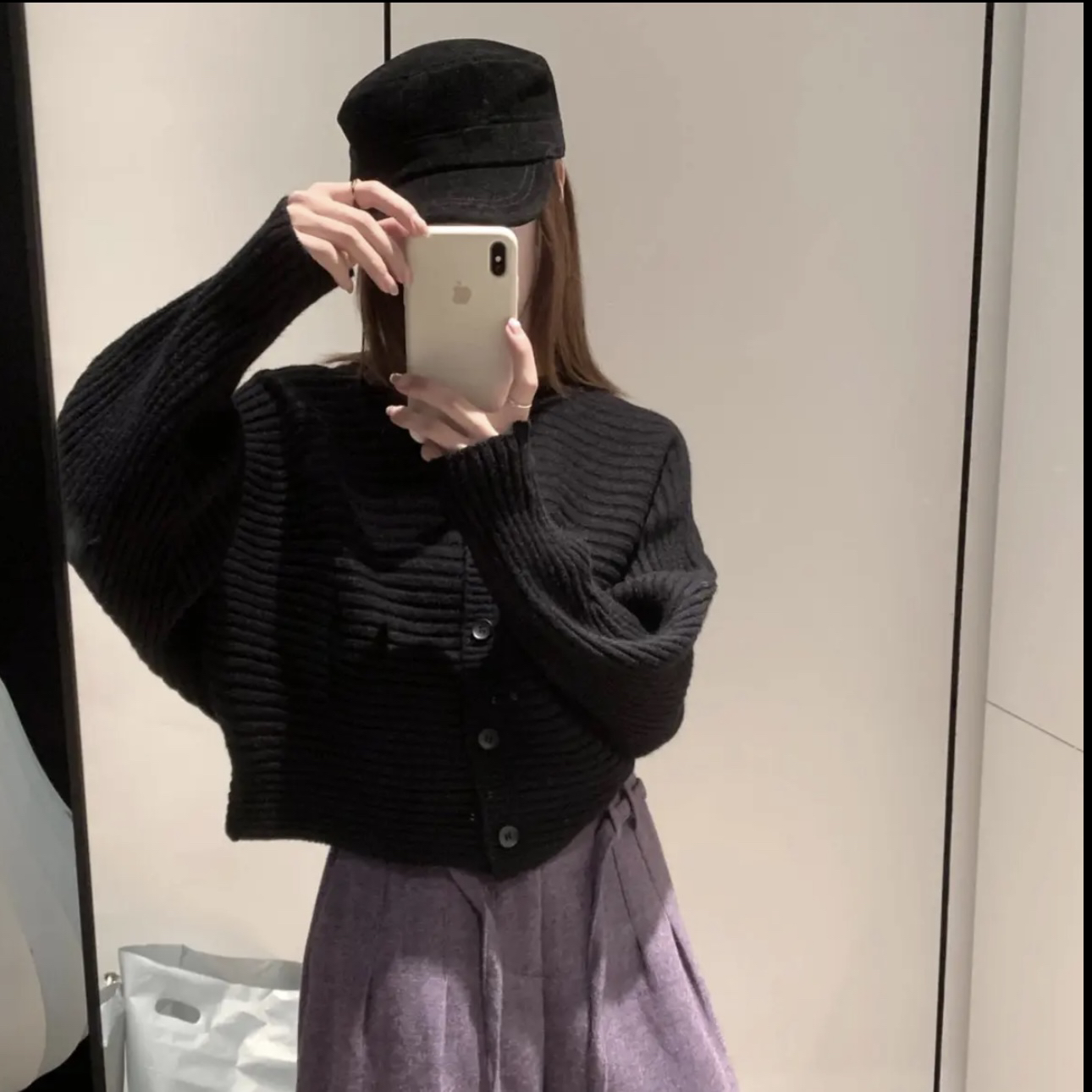 V40慵懒风长袖女装女日系宽松针织开衫毛衣秋季毛针织衫洋气高级