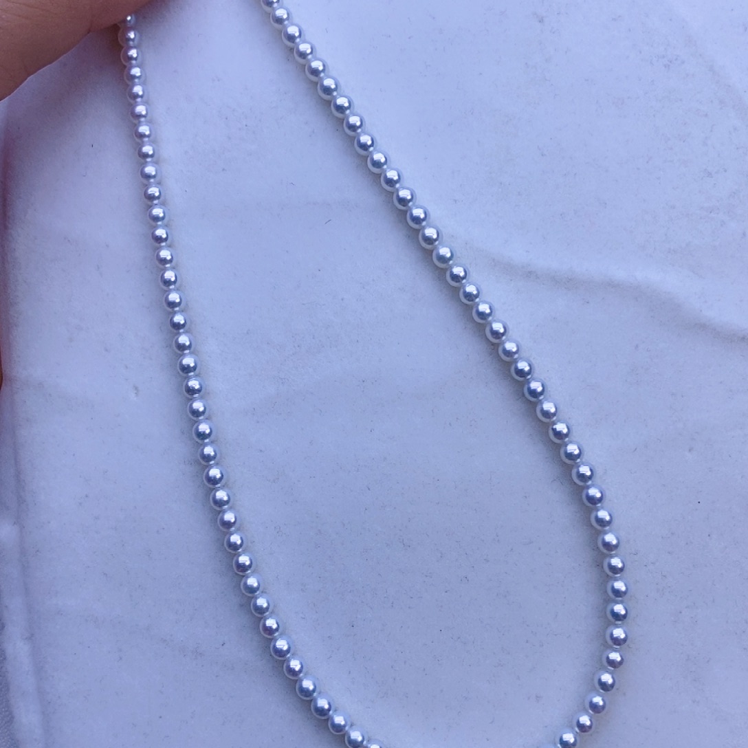 3***）淡水珍珠银S925镶嵌颈饰