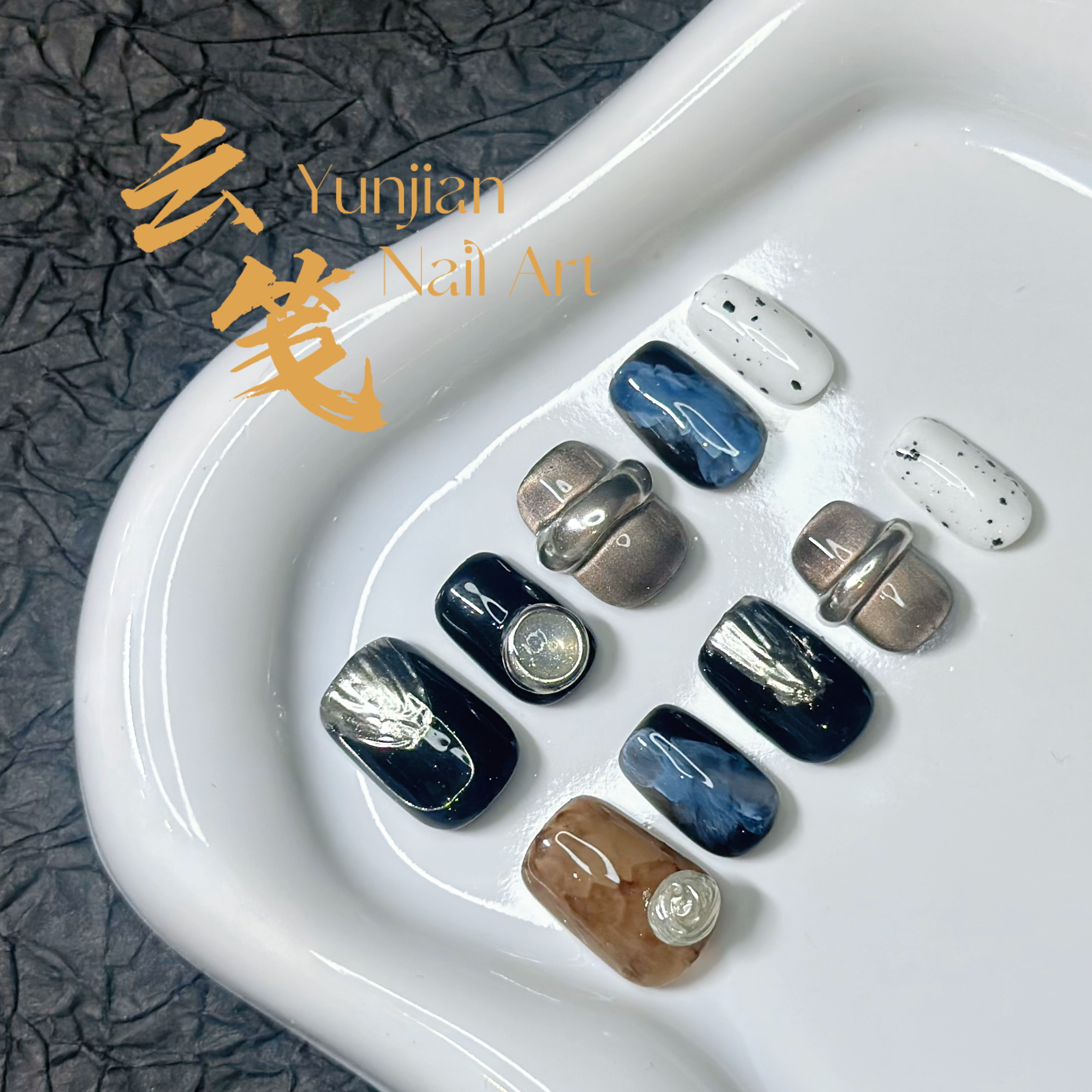 【暗黑星球】纯手工穿戴甲显白黑色气质美甲暗黑风可拆卸穿戴甲推荐