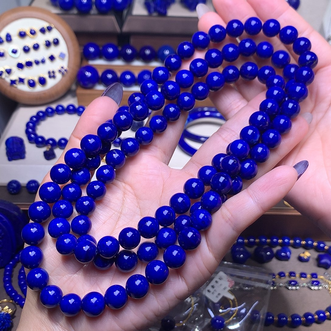 青金石未镶嵌10.5m长链顶品