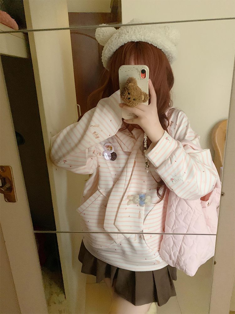 400-599大码男女款2025卫衣女连帽加绒加厚学生潮牌拉链外套开衫