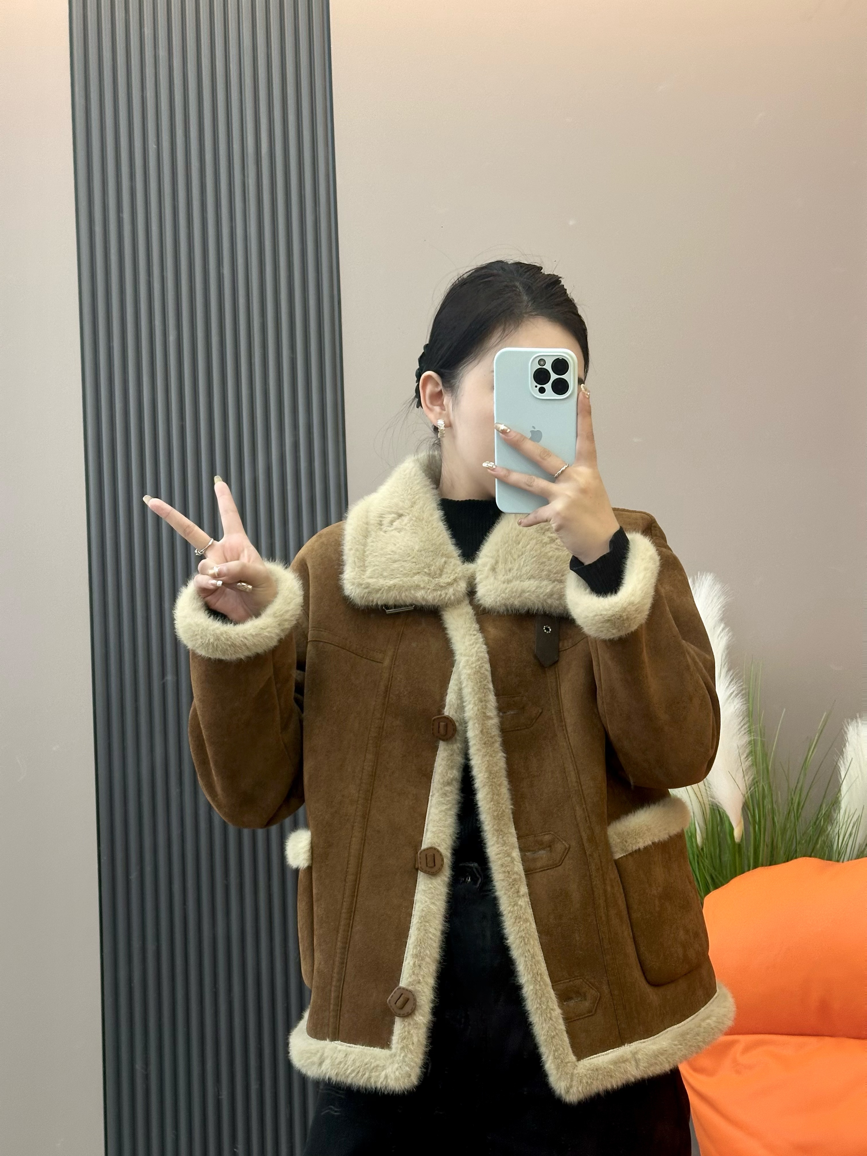 柔软女士厚款大口袋宽松休闲风时尚秋冬中青年女装51款