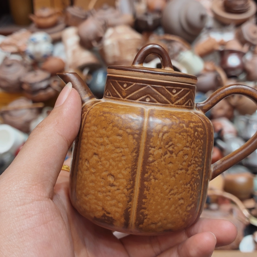 柴烧老岩泥高温茶器皿