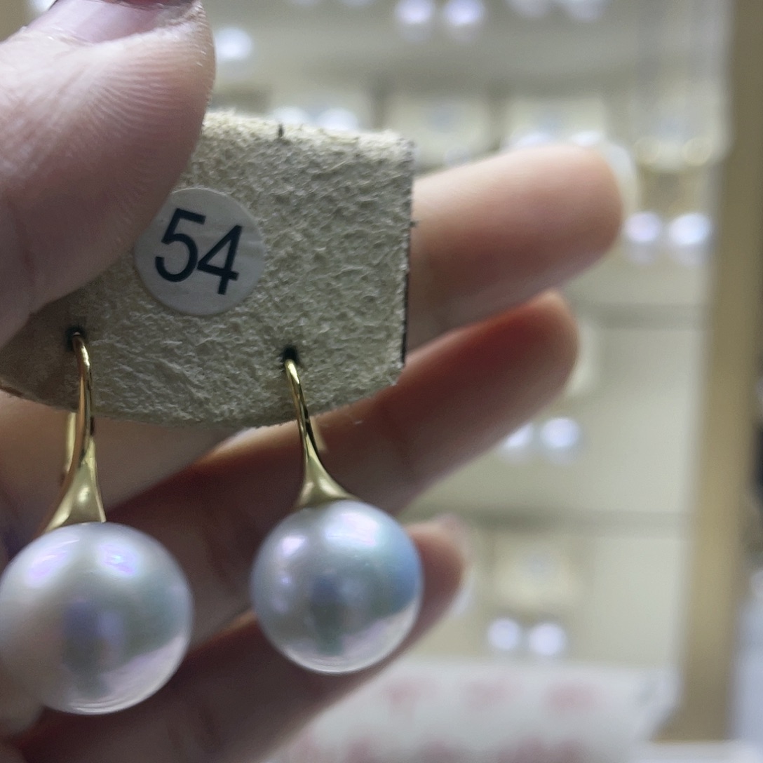 淡水珍珠耳饰银S925镶嵌