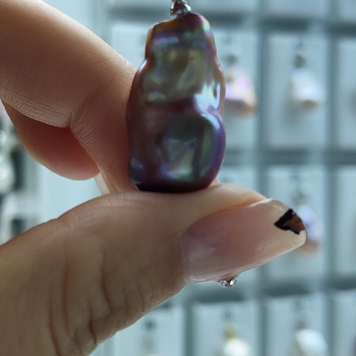 淡水珍珠颈饰银S925镶嵌