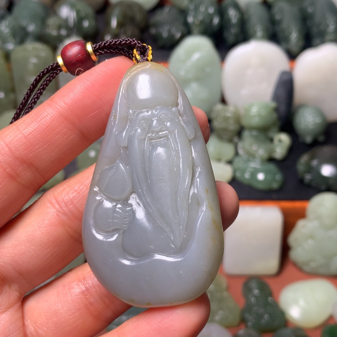 和田玉颈饰未镶嵌挂件61有包容