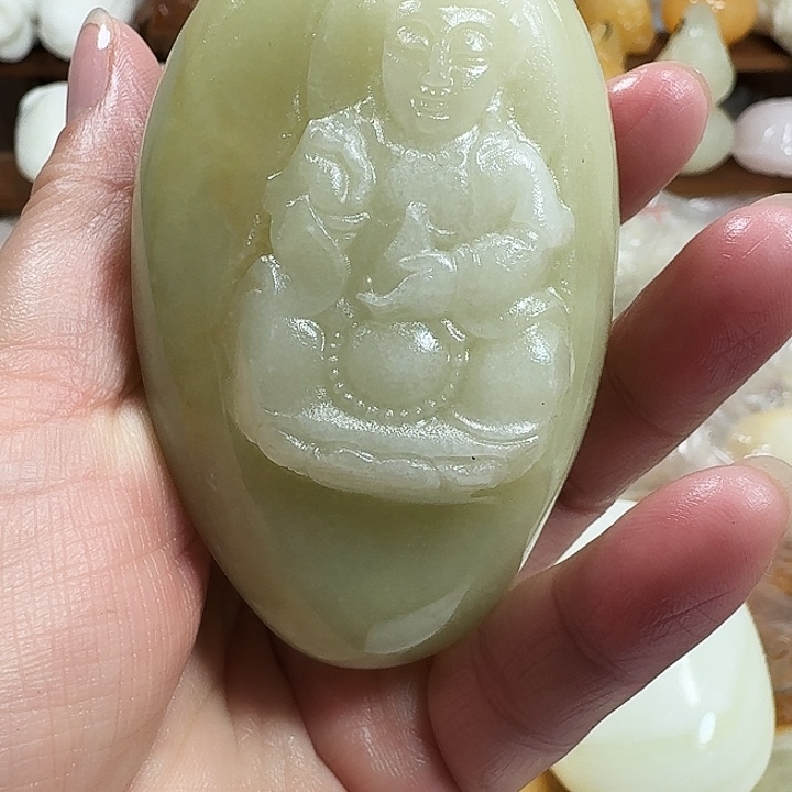 定***波砖雕石头手把件不退不换