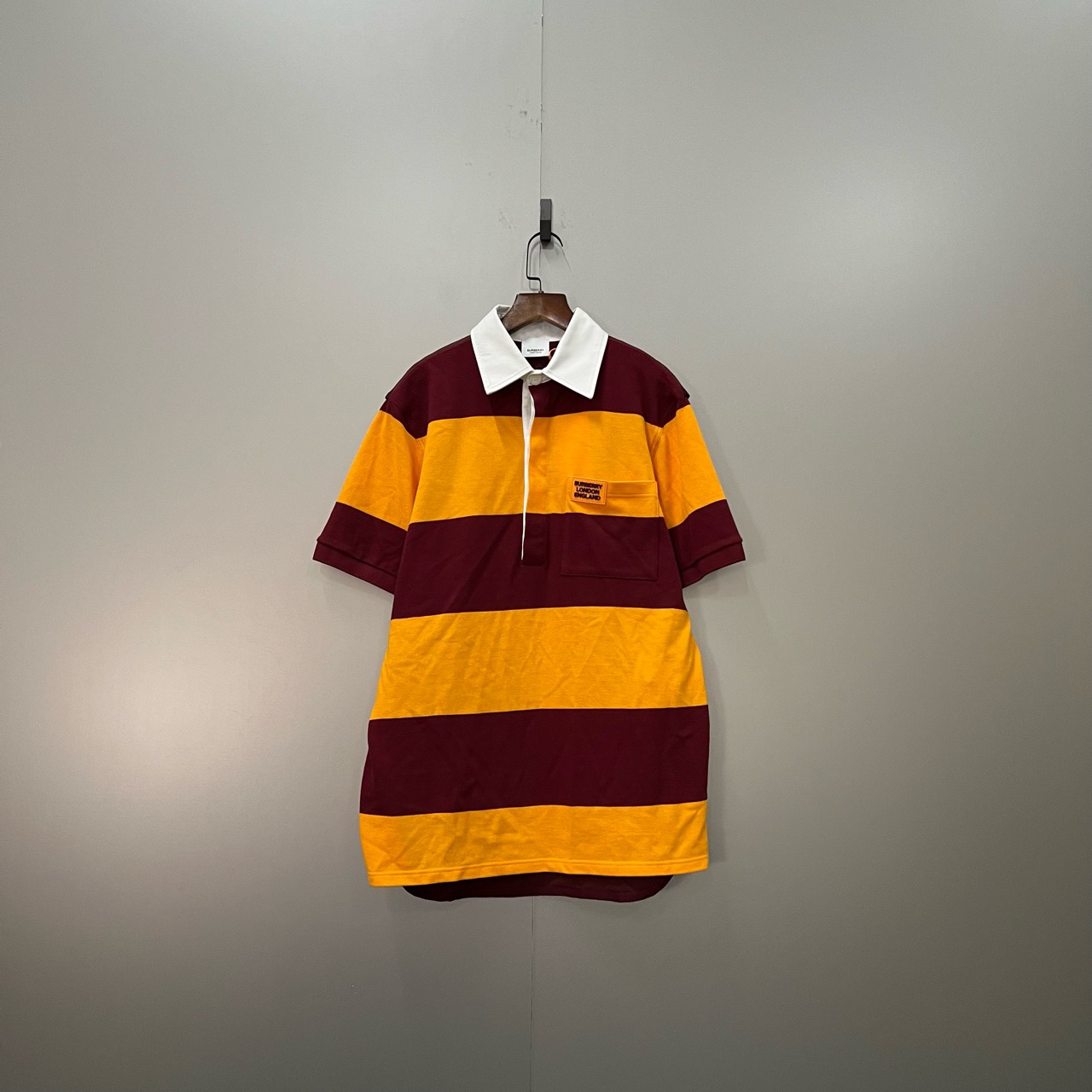 99新 BURBERRY/博柏利 （bb）123 羽绒棉拼接polo衫 XS码/吊牌